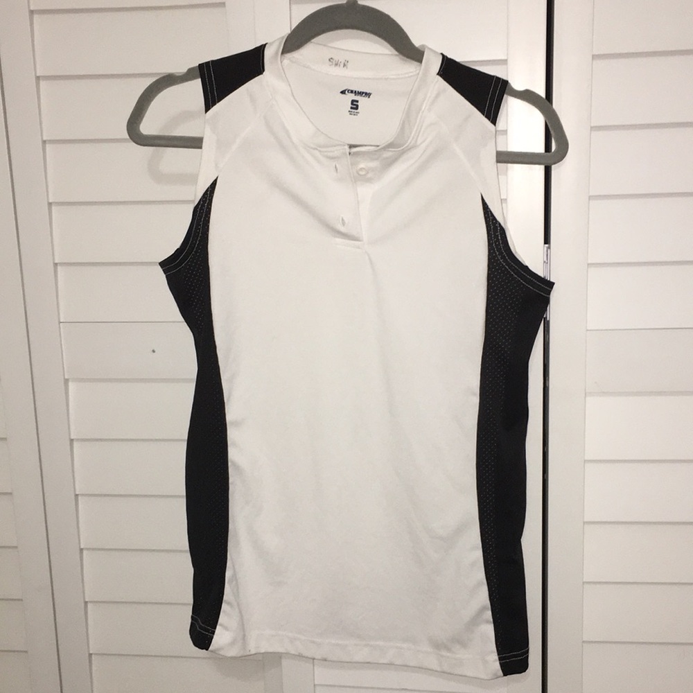 white black champro sports top
